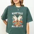 thumbnail image 4 of Nashville Music City Guitar Grunge - Womens Garment Dyed Tee, 4 of 8