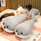 thumbnail image 2 of Juguete de peluche de pez salamandra grande y lindo, Animal de peluche de cola larga, peluche Kawaii, almohada de muñeca suave, cojín, regalo para niños, 50-100cm, 2 of 5