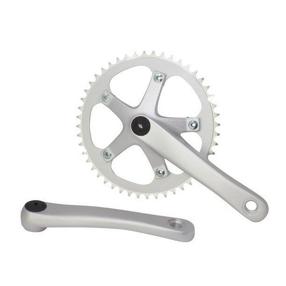 Bike Alloy F8144 Chainwheel Set 48T x 17mm Crank Arm(Silver)