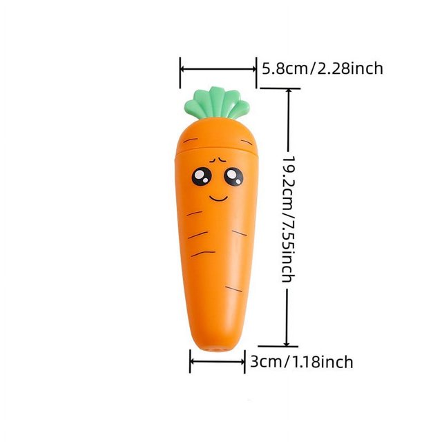 1pc/1set Creative Cartoon Carrot Tableware, Children's Fork Spoon With Handle, Portable Children's Tableware, For Toddlers Kids