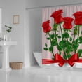 thumbnail image 3 of Coolnut Bath Shower Curtain Liners Valentine's Day Beautiful Roses 66x72in Polyester Waterproof with 12 Curtain Hooks, 3 of 6