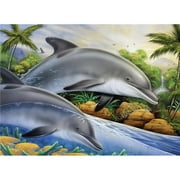 Royal Brush PJL-44 15.25 x 11.25 in. Junior Large Paint By Number Kit-Dolphin Island