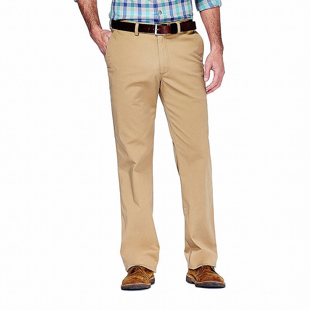 Haggar Men's Pants 34X32 Slim Fit Solid Khakis Stretch 34 Walmart