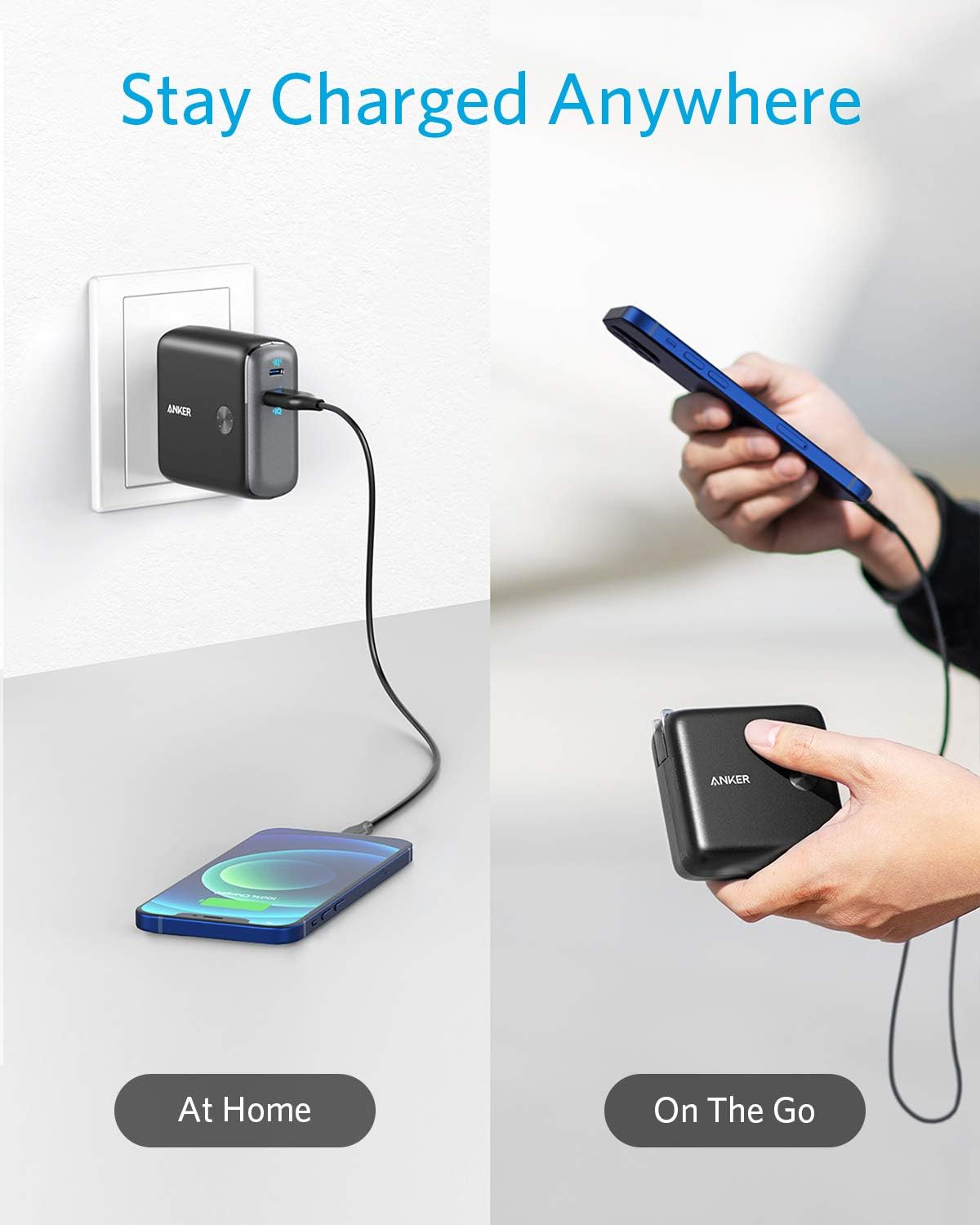【未使用】Anker Power Bank (10000mAh, Fusion) Anker Power Bank (10000mAh, Fusion, Built-In USB-C ケーブル