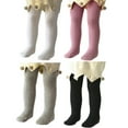 thumbnail image 6 of Zando 4 Pairs Cotton Toddler Girls Tights 2t-3t Cable Stockings for Toddler Girls Pantyhose Knit Footed Leggings for Babies 2-4T, 6 of 7