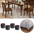 thumbnail image 4 of Set of Risers Solid Furniture Lifts Table Sofa Feet Protector for Home Office - Brown 80x52mm, 4 of 8