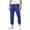 #H-Blue, variant on GuangCheng George Men Solid Jogger Pants Elastic Drawstring Waist Soft Comfortable Casual Cuffed Slim Fit Trousers,Size:5XL