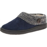 Clarks Women's Knit Scuff Leather Slipper Mules Sweater Cuff Clog (5, Blue)