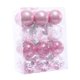 thumbnail image 3 of Juego de 24 adornos navideños para árbol de Navidad. Rosa claro, 3 of 9