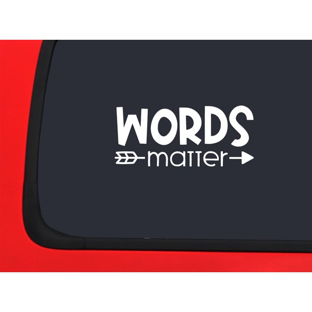 Car Sticker Words Matter Arrow Spread Love Joy Kindness Happiness