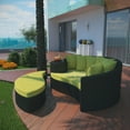thumbnail image 5 of Modway Taiji Rattan Weave/Aluminum Patio Daybed in Espresso/Peridot, 5 of 5