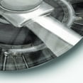 thumbnail image 2 of Designart 'Travel by Air Grey Plane' Traditional Metal Circle Wall Art, 2 of 3