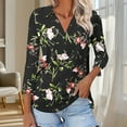 thumbnail image 3 of SCSAlgin Blouses for Women Dressy Casual 3/4 Length Sleeve Womens Tops Trendy Summer Spring Shirts, 3 of 6