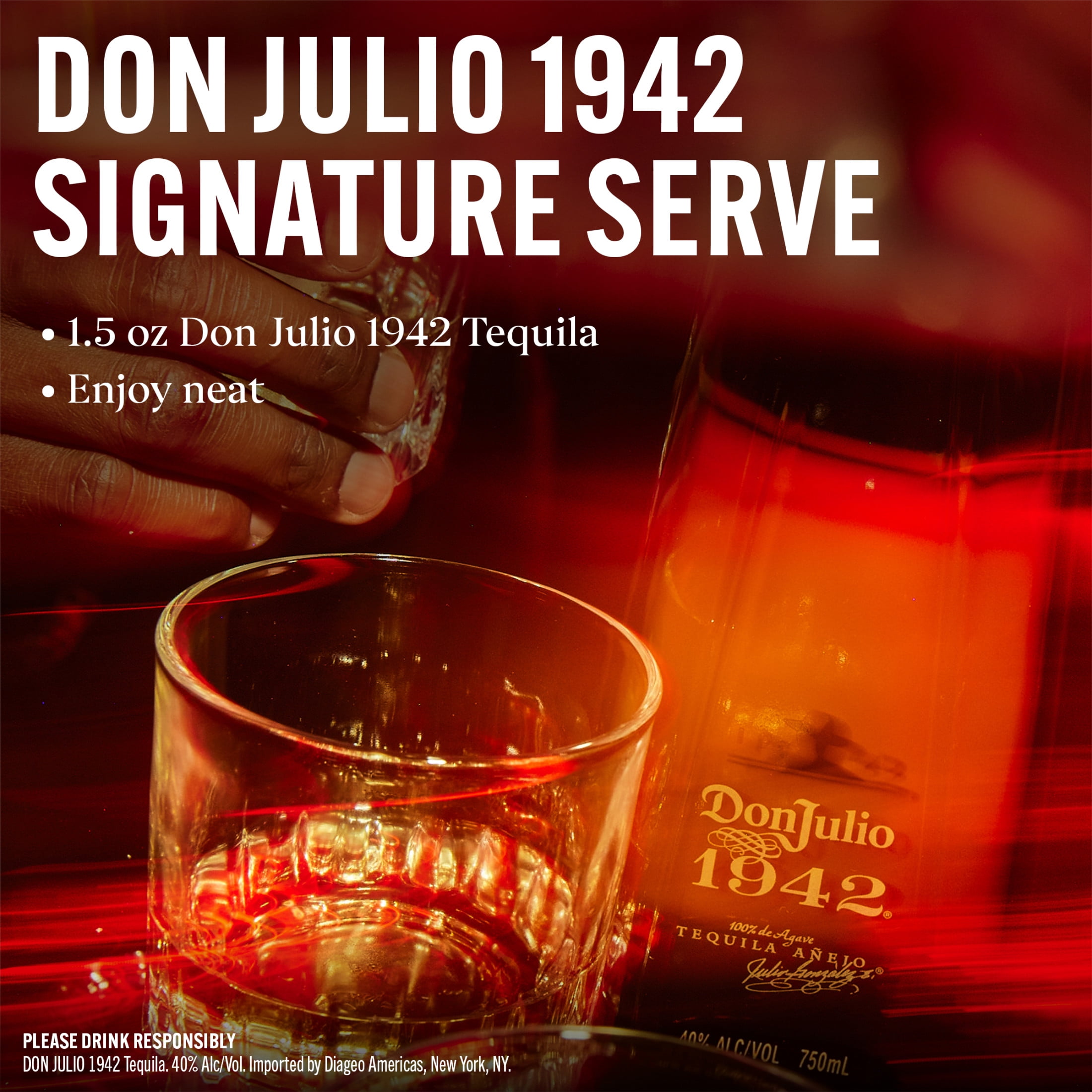 Don Julio 1942 Extra Anejo Tequila, 750 mL, 40% ABV