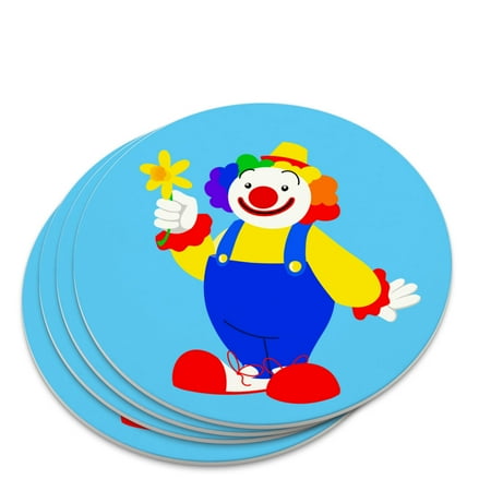 

Clown with Flower and Big Shoes Novelty Coaster Set