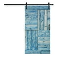 thumbnail image 2 of S Series 42in. X 84in. Worn Navy Finished DIY Solid Wood  Sliding Barn Door With Hardware Kit - Assembly Required, 2 of 6