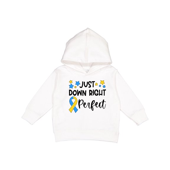 Inktastic Just Down Right Perfect Down Syndrome Awareness Ribbon Toddler Hoodie