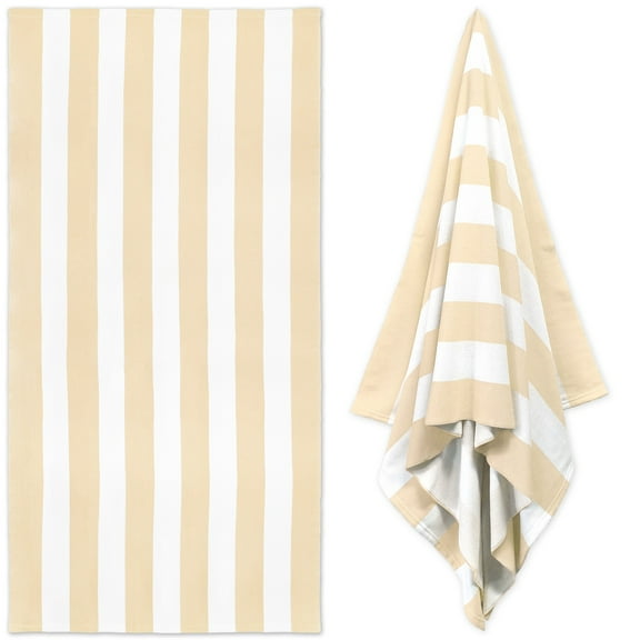 ZMKIAG 35 X 70 Inch Extra Large Plush Thick Cotton Beach Towel, Striped Quick Dry No Fading Beach Pool Towel, Soft Cotton Swimming Towel for Adults Mens Women