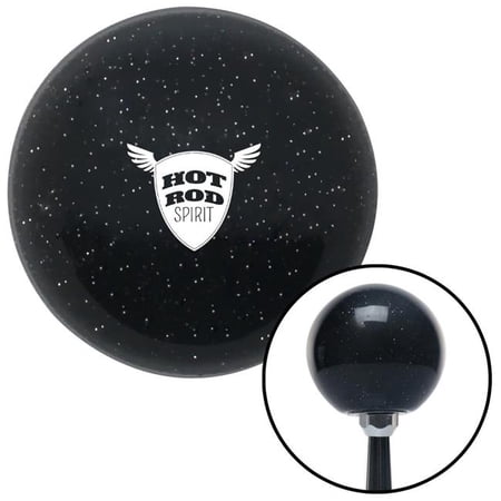 American Shifter White Hot Rod Spirit Black Metal Flake Shift Knob with M16 x 1.5 Insert Shifter Brody