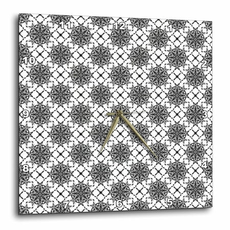 3drose, White Cat Polka Dot Pattern Isolated on Lime Green, 10x10 Wall Clock