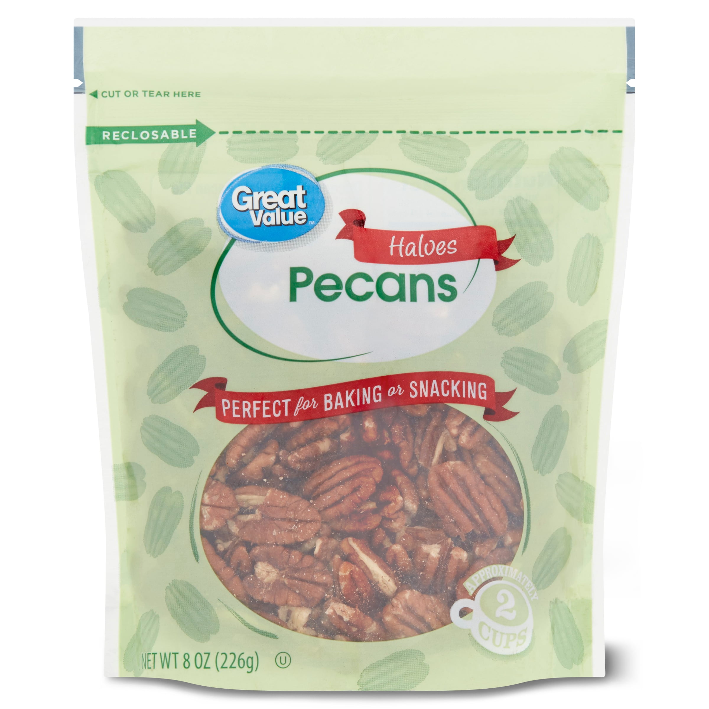 Great Value Pecan Halves, 8 oz