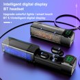 thumbnail image 3 of Auriculares Compatible con Bluetooth Pantalla digital Auriculares deportivos Auriculares recargables Jogging Hand-Free Llamado con micrófono Monstrate EL005936-00B, 3 of 7
