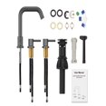 thumbnail image 4 of Matte Black Widespread Bathroom Faucets for Sink 3 Hole, 8 Inch 2 Handle Faucet for Bathroom Sink with Pop Up Drain and cUPC Lead-Free Faucet Supply H, 4 of 5