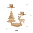 thumbnail image 2 of Fiudx Vela Navideña de Metal, Elegante Decoración de Hierro, Decoración Festiva para El Hogar, Bodas y Festividades, Apta para Uso En Interiores, Tamaño 14 X 14 Cm, Sin Vela Incluida., 2 of 2
