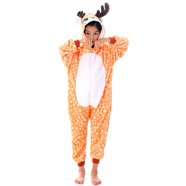 Conjunto de pijamas con capucha para niños y niñas, ropa de dormir de invierno con dibujos de unicornios y animales, de Animal de franela, para pijamas para chicos xuanjing unisex