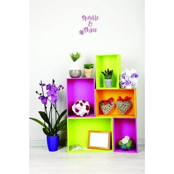 Custom Decals Sparkle And Shine Wall Art Size: 18 X 18 Inches Color: Multi