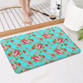 thumbnail image 4 of Pioneer Flower Floral Print Pattern Bathroom Rugs Mat, Non Slip Microfiber Bathroom Rug with Rubber Backing, Soft Mats for Bathroom Floor Tub Shower, 17"x27", 4 of 5