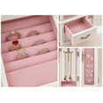 thumbnail image 6 of Stufurhome White Wooden Jewelry Boxes with Swivel Hook and Velvet Lining for Women, Watch Necklace Ring Earring Storage Gifts, 6 of 8