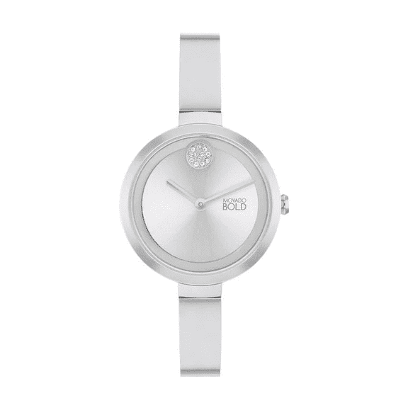 Movado 3601006 Trend Silver Dial Silver Stainless Steel Bangle Womens Watch