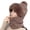 19# Coffee, variant on Ski Balaclava for Women Winter Beanie Hat Fleece Lined Face Mask Hooded Scarf Snowboard Windproof Thermal Knit 2026 Gray L