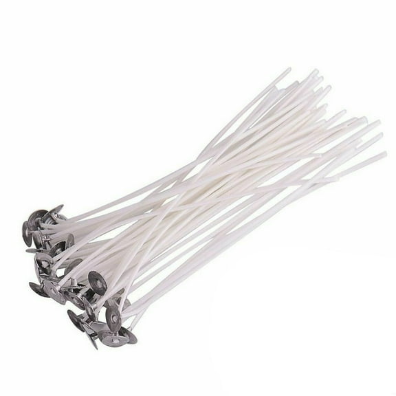 20PCS 20CM/8" Candle Wicks Cotton Core Pre Waxed&Tabbed With Sustainers For Candle Making DIY Home Decor