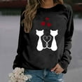 thumbnail image 2 of Luwomo Valentine's Sweatshirt for Women Heart Graphic Crewneck Valentine Shirts Cute Long Sleeve Holiday Pullover Sweatshirt,B-Black,2XL, 2 of 5
