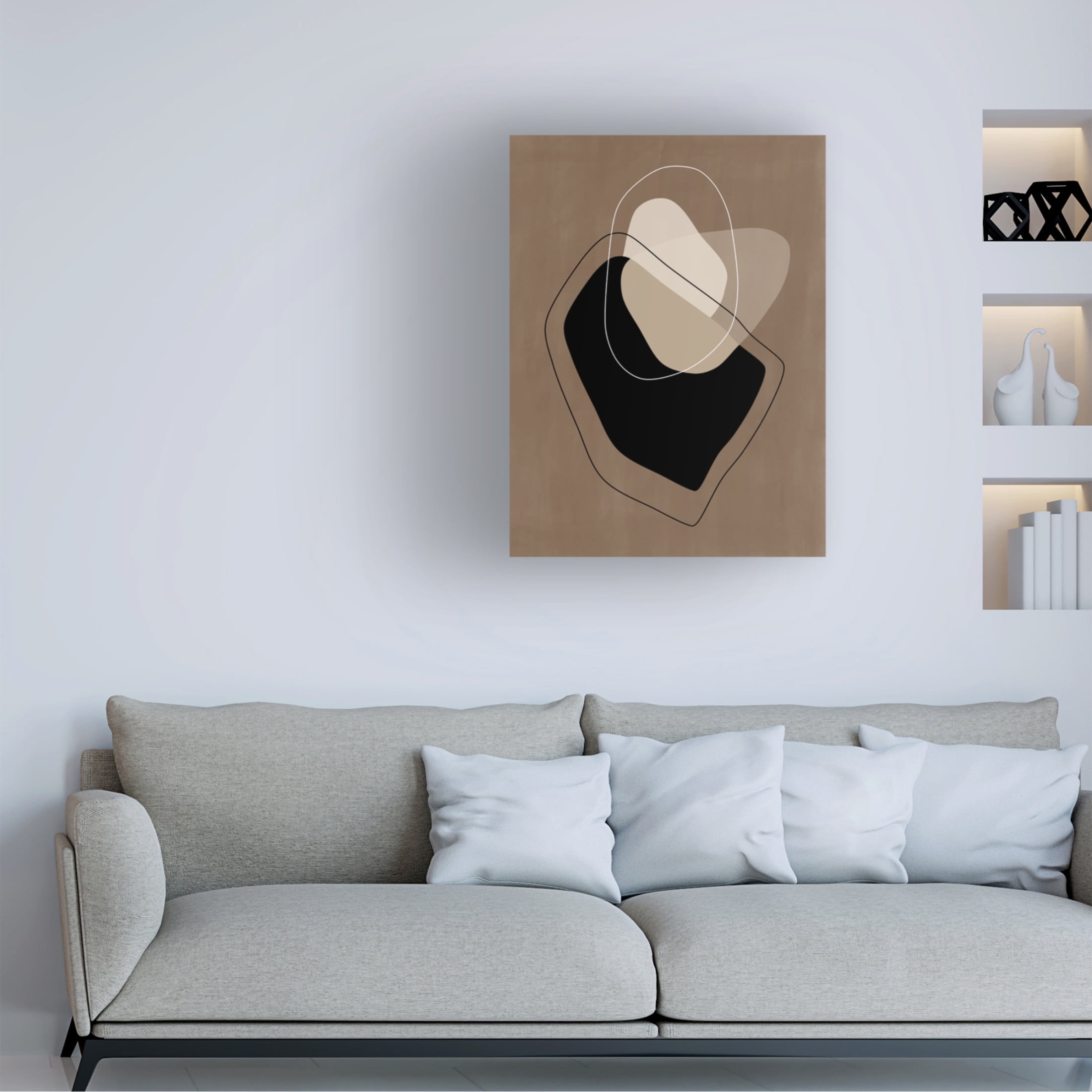 Trademark Fine Art Elena Ristova Neutral Composition Artwork Canvas Wall Art