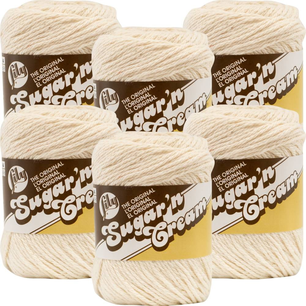 Lily Sugar'n Cream Yarn SolidsEcru, Multipack Of 6