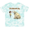thumbnail image 3 of Inktastic Life is Better with a Dog Boys or Girls Toddler T-Shirt, 3 of 5