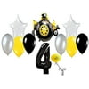 Construction Bull Dozer Party Balloons With #4