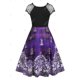thumbnail image 2 of Vestido Talla Extra Acanalado Manga Larga Estampado Tribal Rosegal  Vestidos casuales de talla grande, 2 of 5