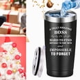 thumbnail image 4 of A Truly Amazing Boss is Hard To Find Travel Mug Tumbler.Boss Day,Boss Lady,Office Gifts,Leaving Appreciation Retirement Gifts for Bosses Manager Men Women.(20 oz Black), 4 of 6