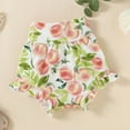 thumbnail image 5 of Dooleck Peach Baby Clothes Summer Outfit Ruffle Onesies Bodysuit Bloomer Shorts Set, 5 of 8