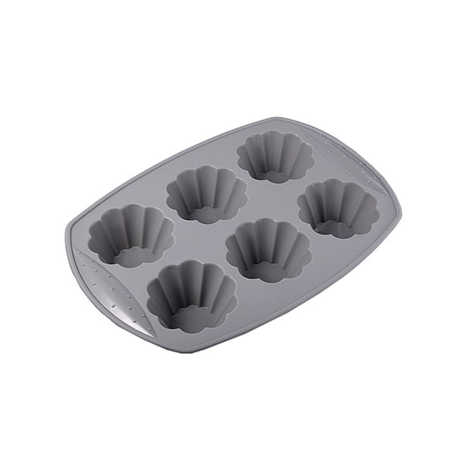 Billuyoard Molde de silicona para pasteles de 6 cavidades, taza para magdalenas, herramienta para hornear, huevo de encaje, tarta, galleta, Type2 NO2