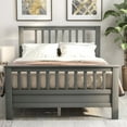 thumbnail image 4 of Kacho Full Wood Platform Bed with Headboard and Footboard, Solid Wood Platform Bed Frame, No Box Spring Needed, Easy Assembly for Kids, Girls and Boys, Gray, 4 of 7