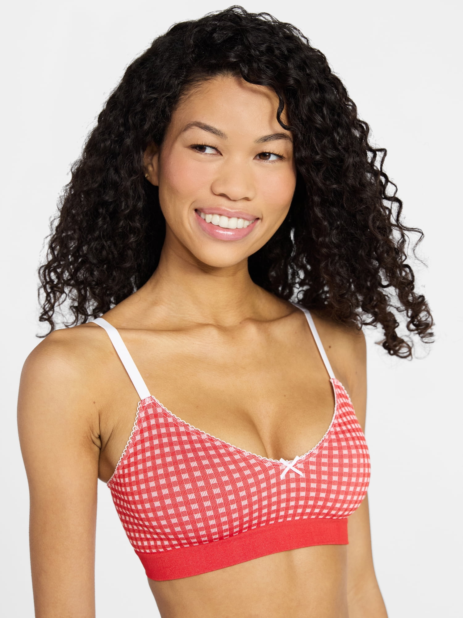 No Boundaries Seamless Triangle Bralette & Boyshort Set, 2-Piece, Women's XS-XXXL