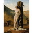 thumbnail image 3 of Jules-Antoine Duvaux 20x24 Black Modern Framed Museum Art Print Titled - Blandina in the Amphitheater of Lyon, 3 of 5