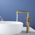 thumbnail image 2 of Double Handle Deck Mounted Industrial Pipe Bathroom Vessel Sink Faucet, 2 of 8