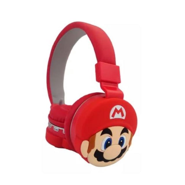 Audífonos Inalámbricos Diadema Bluetooth Mario Bros Rojo Genérico Mario Bros Rojo