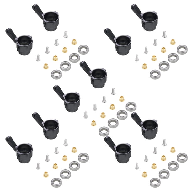 5X Kit de Copa de Dirección de Metal para WPL C14 C24 C34 C44 B14 B1 B16 B24 B36 MN D90 D91 MN99S Piezas de AutomóVil RC, Negro